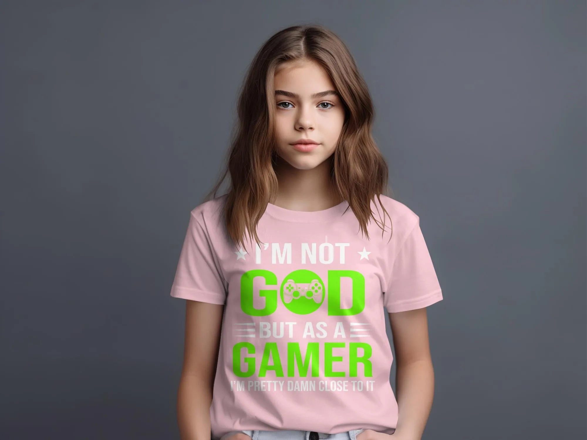 God Gamer Graphic Design Gaming T-Shirt