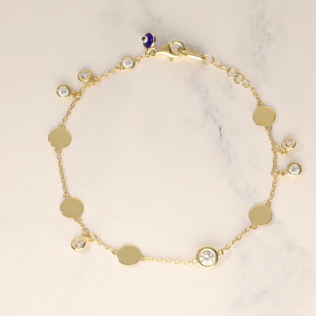 Gold-Filled Chunky Shakira Stone Bracelet