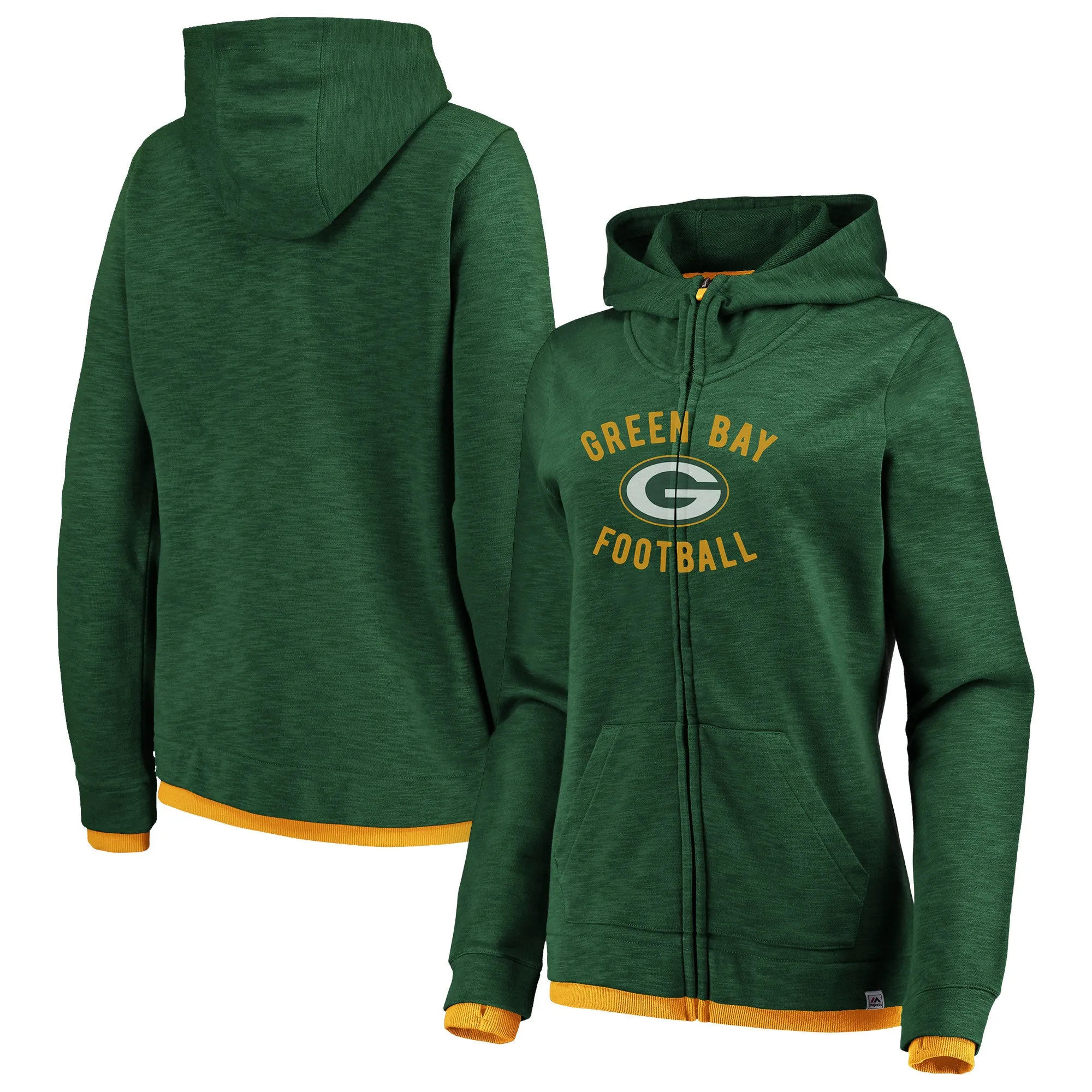 Green Bay Packers Womens Hyper Fandom Zip Hoodie