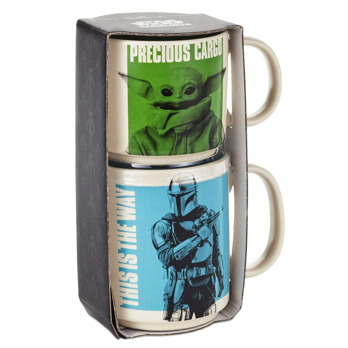 Hallmark Star Wars: The Mandalorian� and Grogu� Adult and Child Stacking Mugs, Set of 2