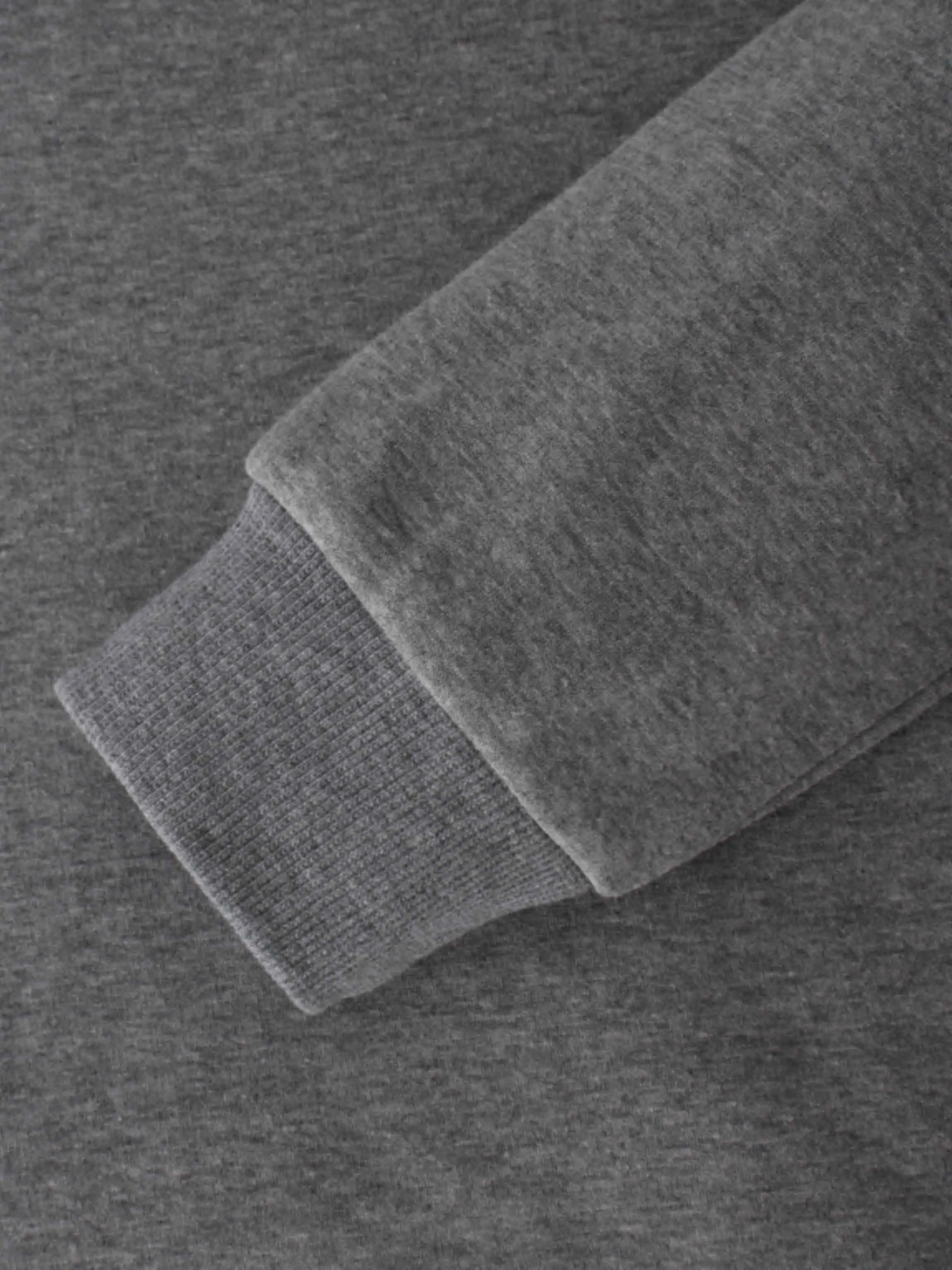 High Neck Sweatshirt-Heathered Grey