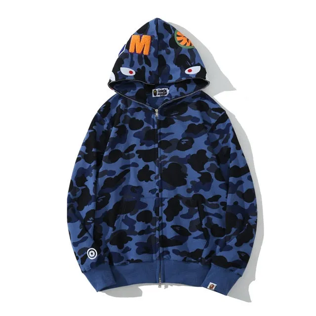 Hoodie Shark Camo Full Zip