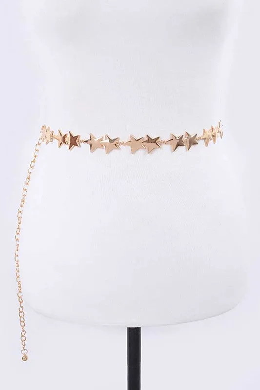 Iconic Gold Star Link Chain Belt