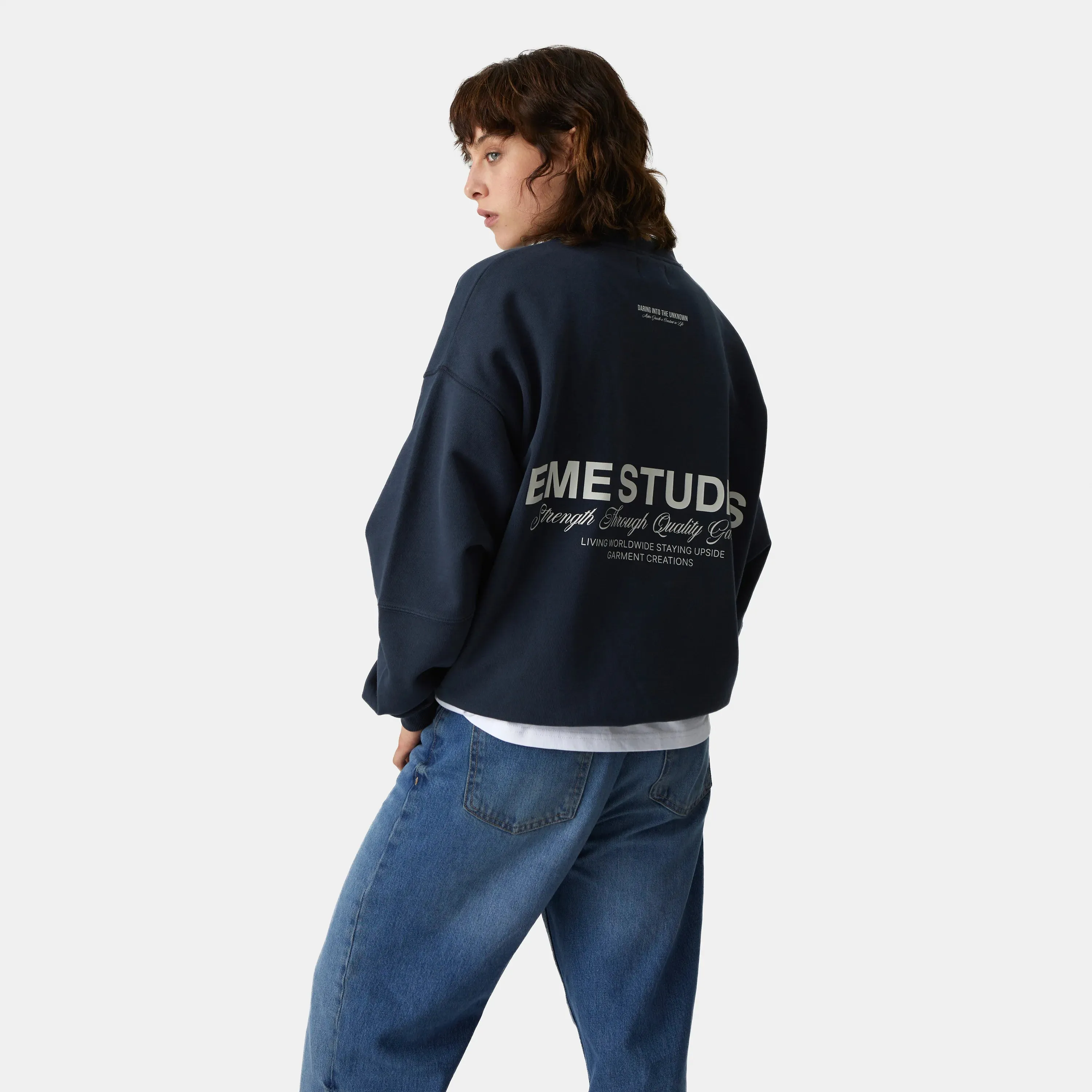 Iconic Navy Oversized Crewneck