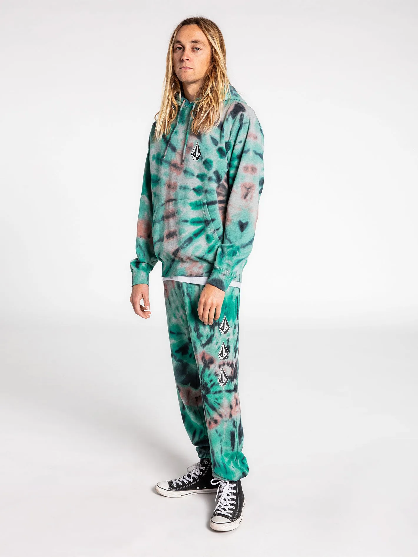 Iconic Stone Plus Fleece Pants - Tie Dye