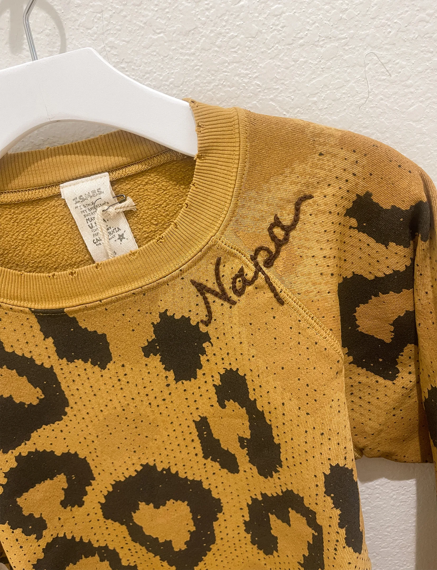 Into The Wild Napa Embroidered Sweatshirt, Leopard