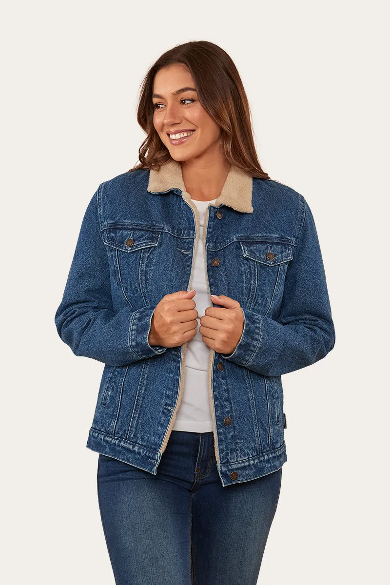 Killawarra Womens Corduroy Jacket - Mid Wash Blue