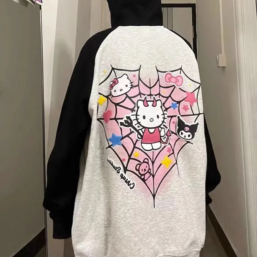 Kitty Spider Web Hoodie