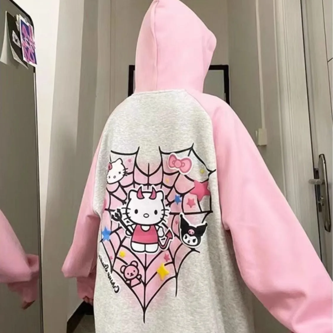 Kitty Spider Web Hoodie