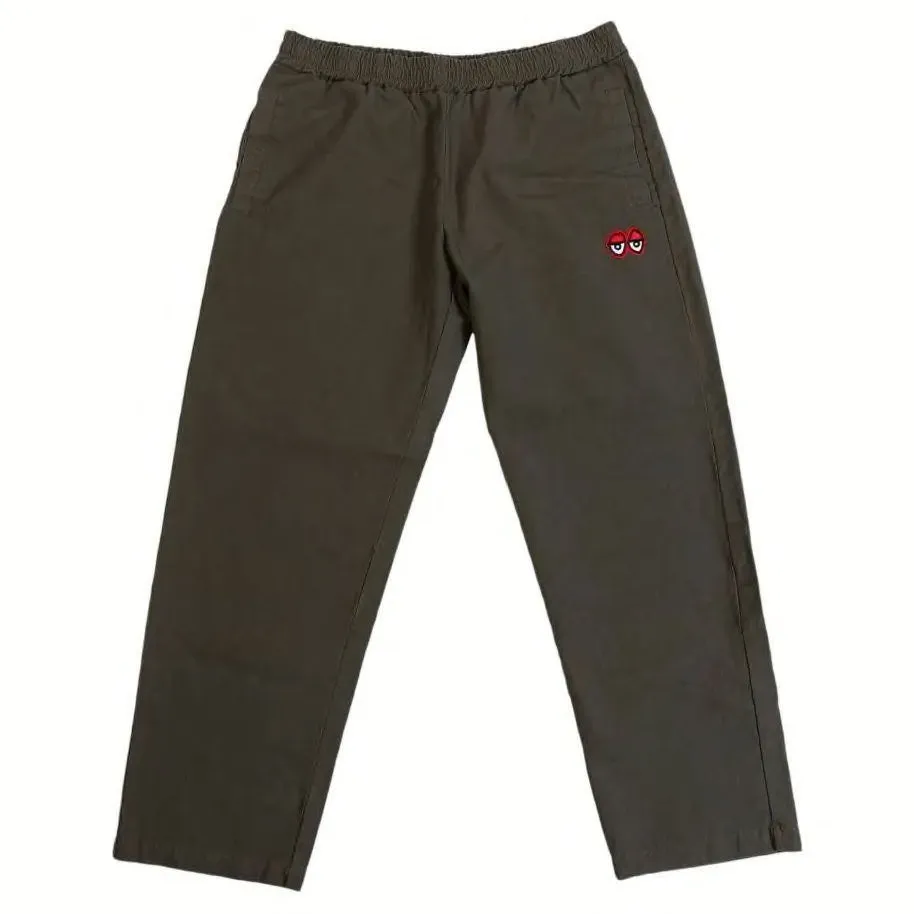 Krooked Eyes Pants - Olive/Red