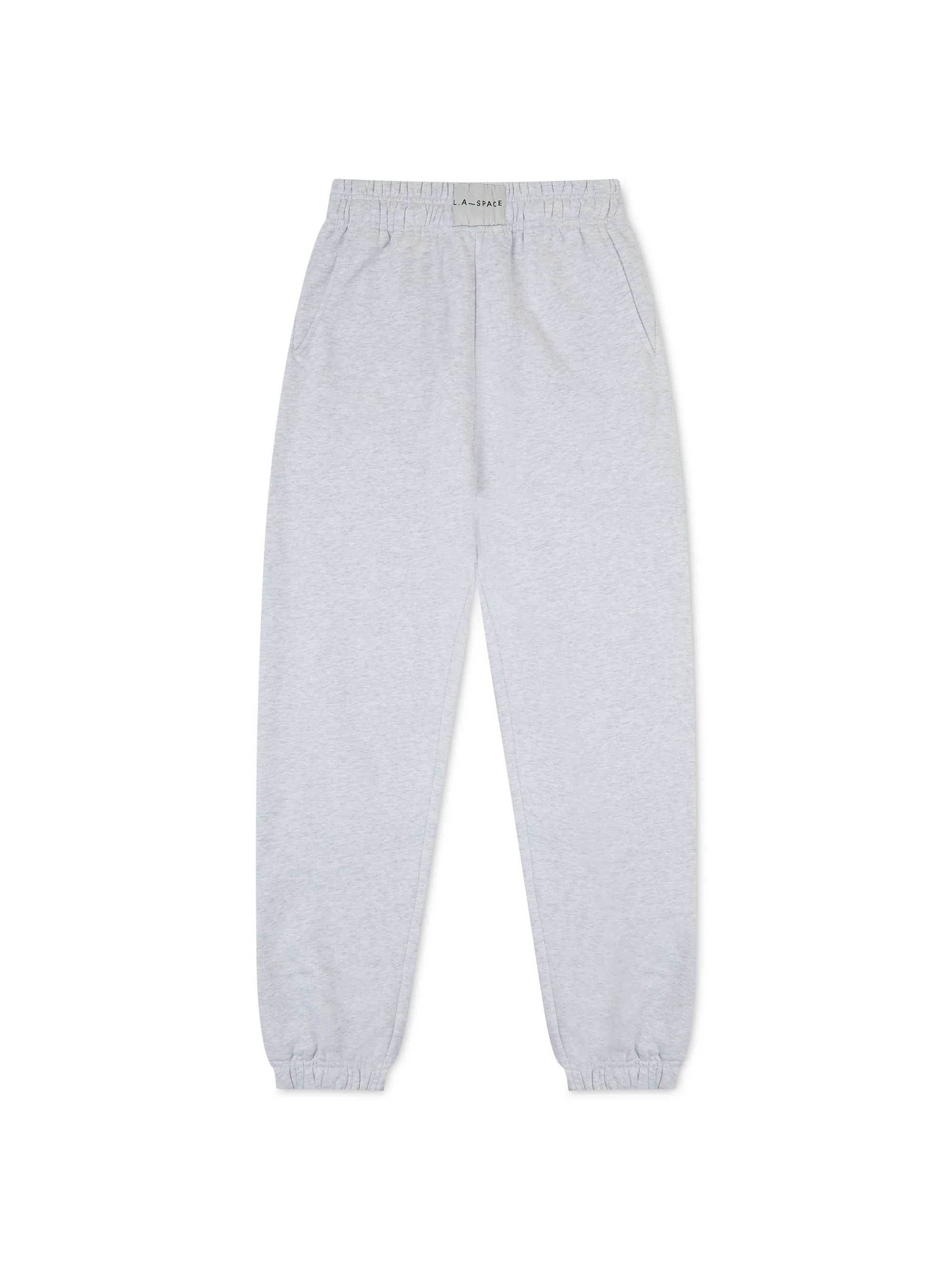 ‘L.A- SPACE’ RELAXED FIT JOGGERS IN LIGHT GREY MARL