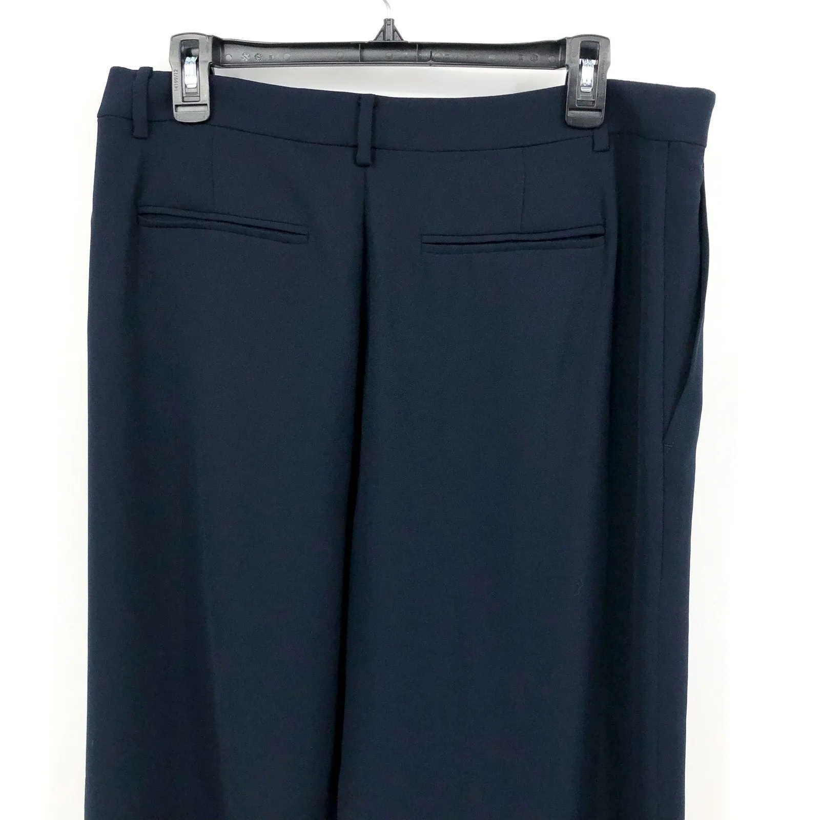 LAUREN RALPH LAUREN Womens Wide Leg Trousers Size 12 Lauren Navy