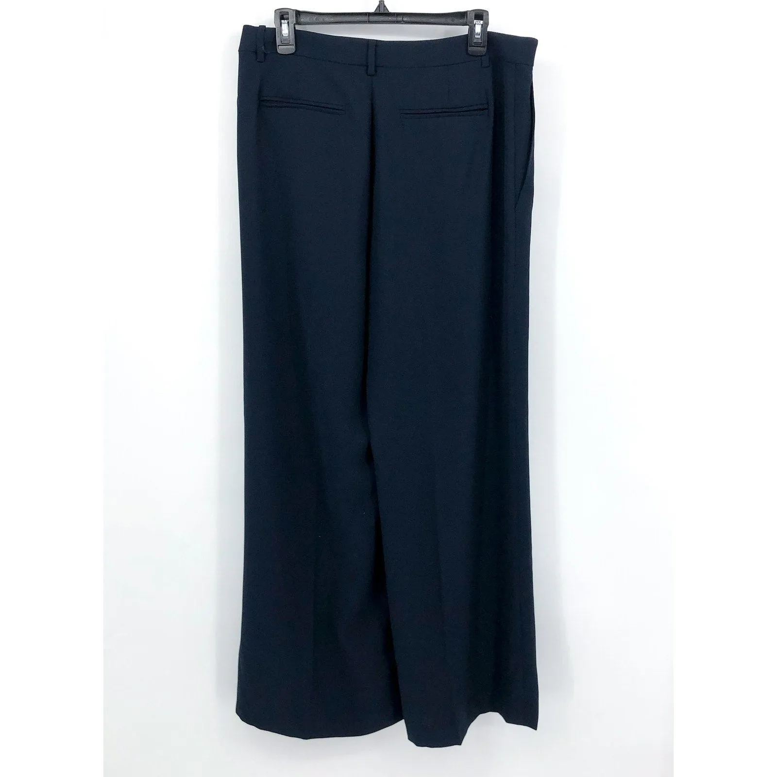 LAUREN RALPH LAUREN Womens Wide Leg Trousers Size 12 Lauren Navy