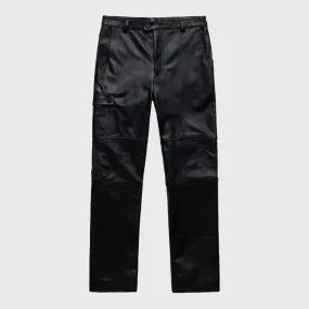 Leather Cargo Pant Black