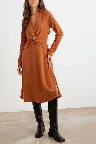 Leaves Are Falling Twist Dress