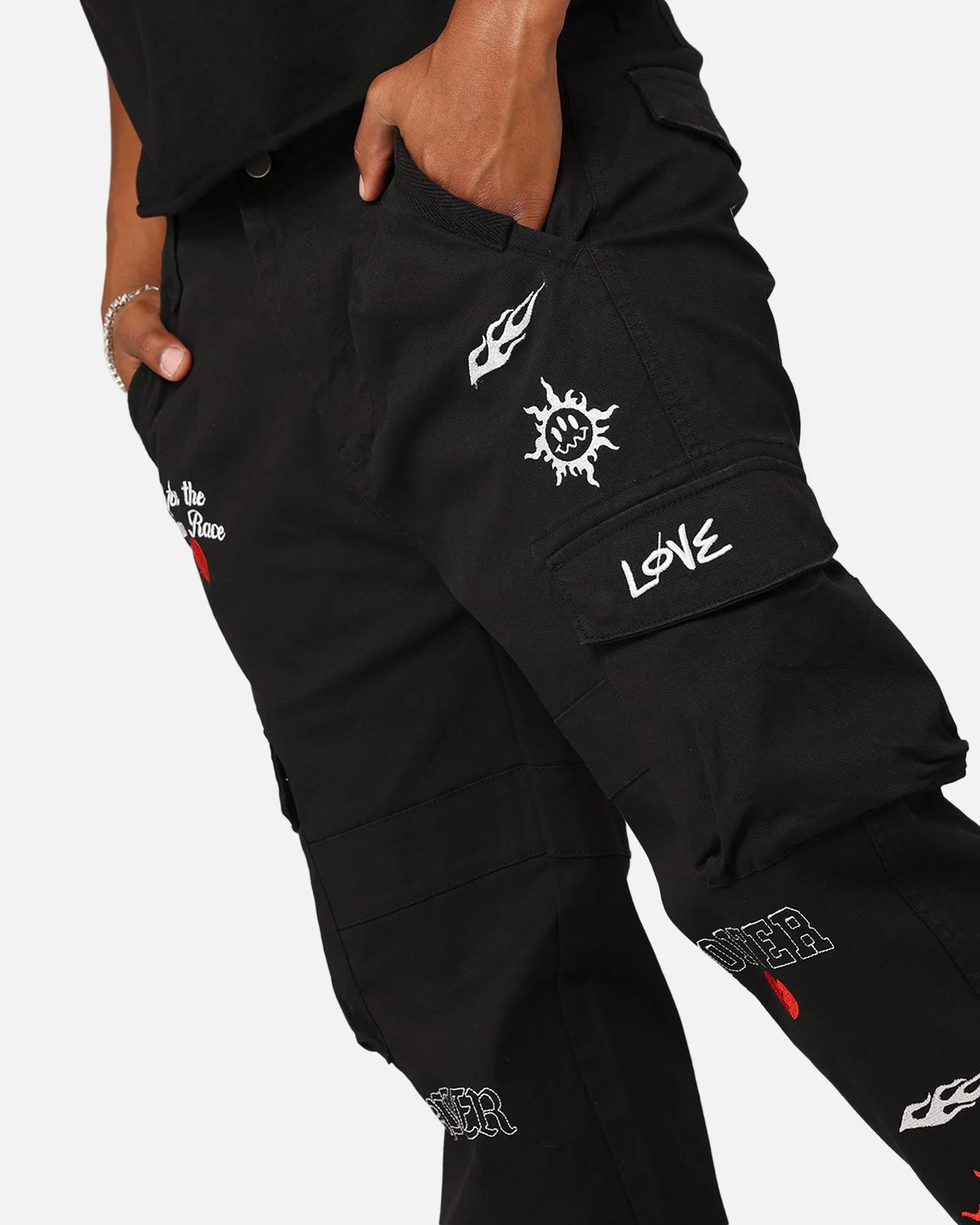 Loiter Sketch Cargo Pants Black