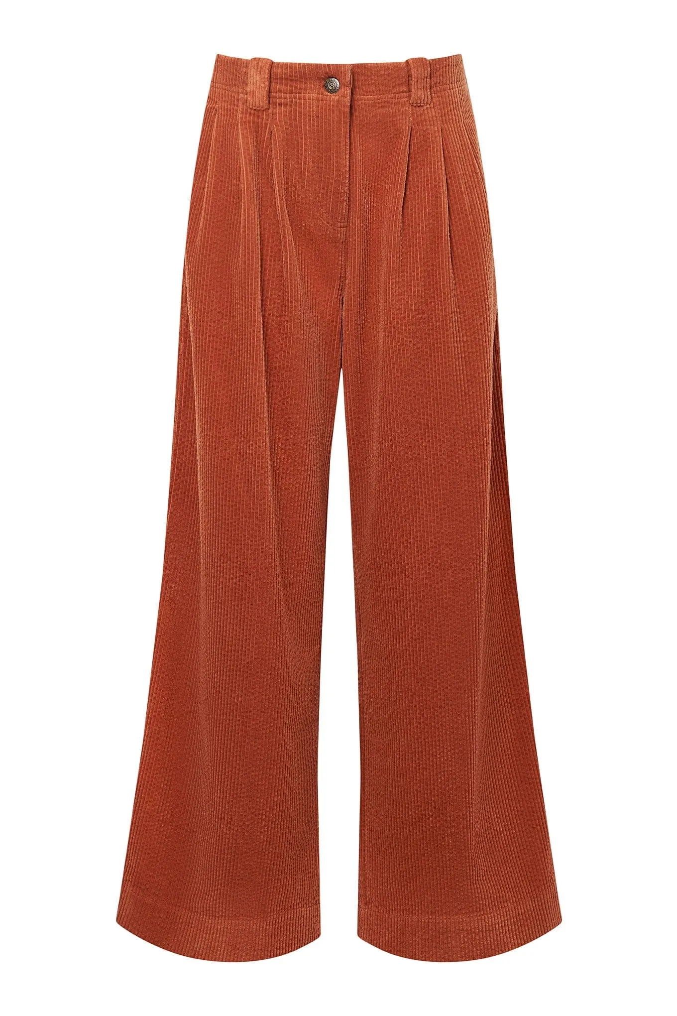 Lola Women's Organic Cotton Corduroy Trousers | Ginger