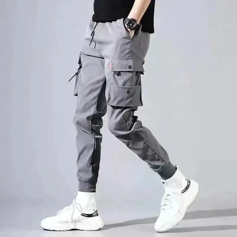 Loose Fit Joggers - Men's Multi-Pocket Cargo Pants