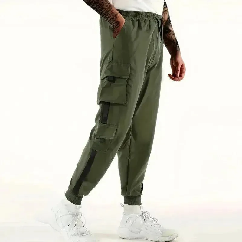 Loose Fit Joggers - Men's Multi-Pocket Cargo Pants