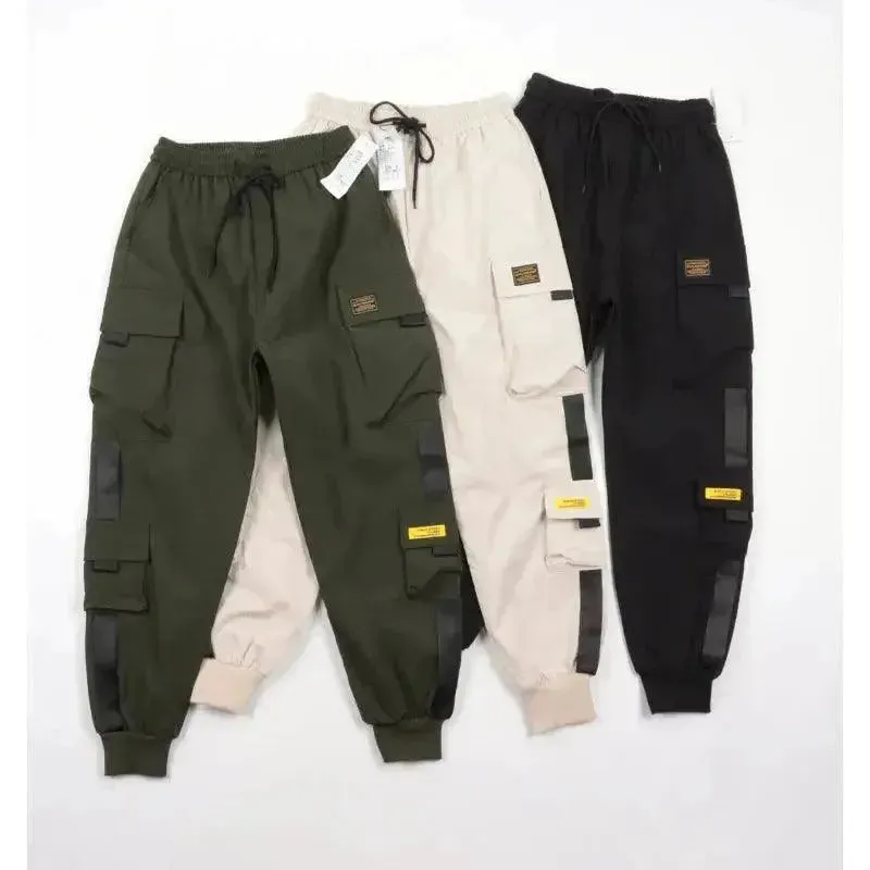 Loose Fit Joggers - Men's Multi-Pocket Cargo Pants