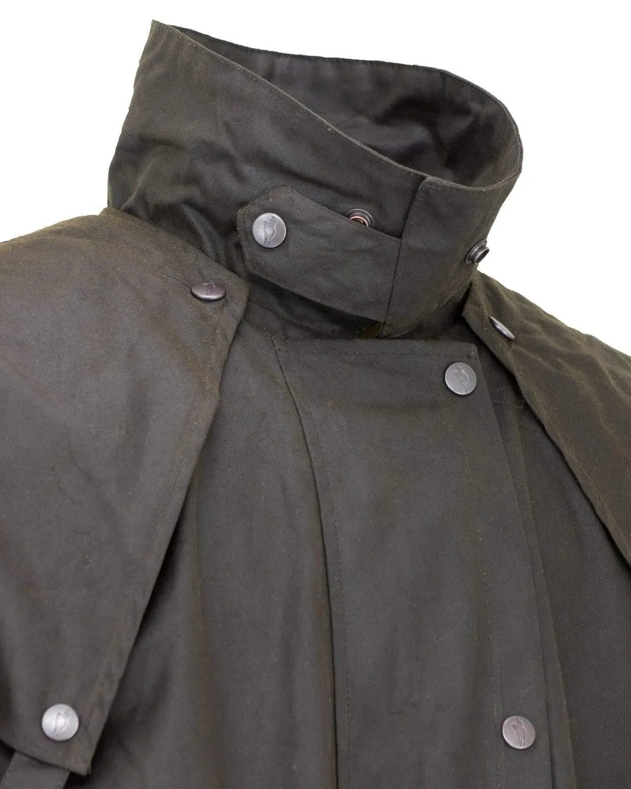 Low Rider Waterproof Detachable Cape Brown Oilskin Duster 2042-BRN