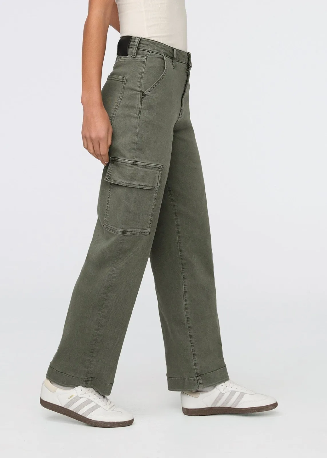 LuxTwill High Rise Cargo Pant - Thyme