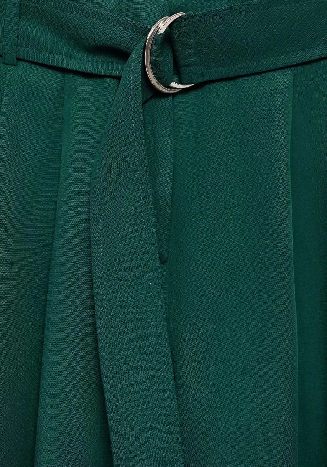 Lyocell trousers with belt - Green