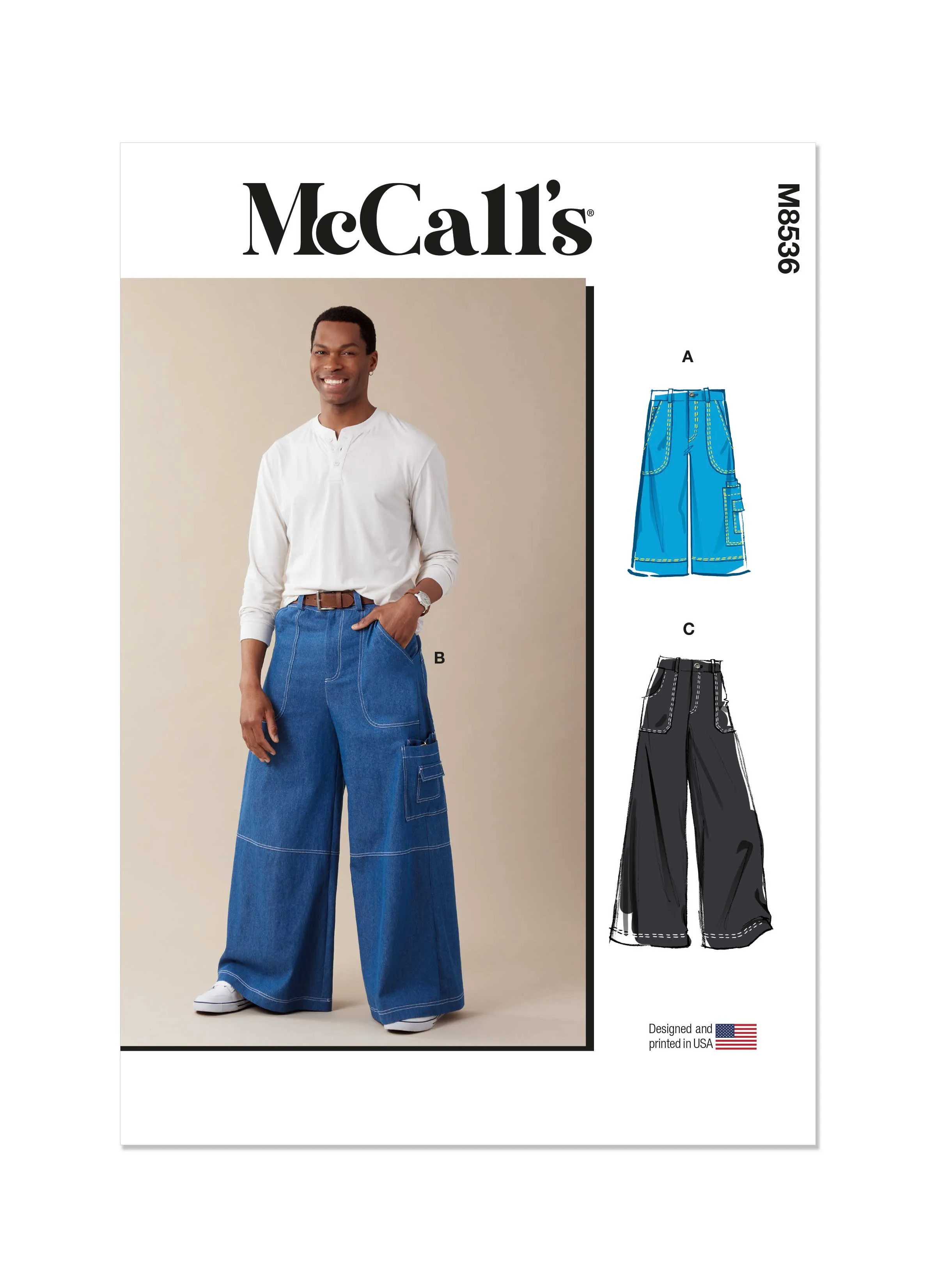 McCall's sewing pattern 8536 Men's Shorts and Trousers