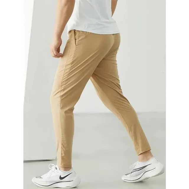 Men Running Elastic Gym Pants