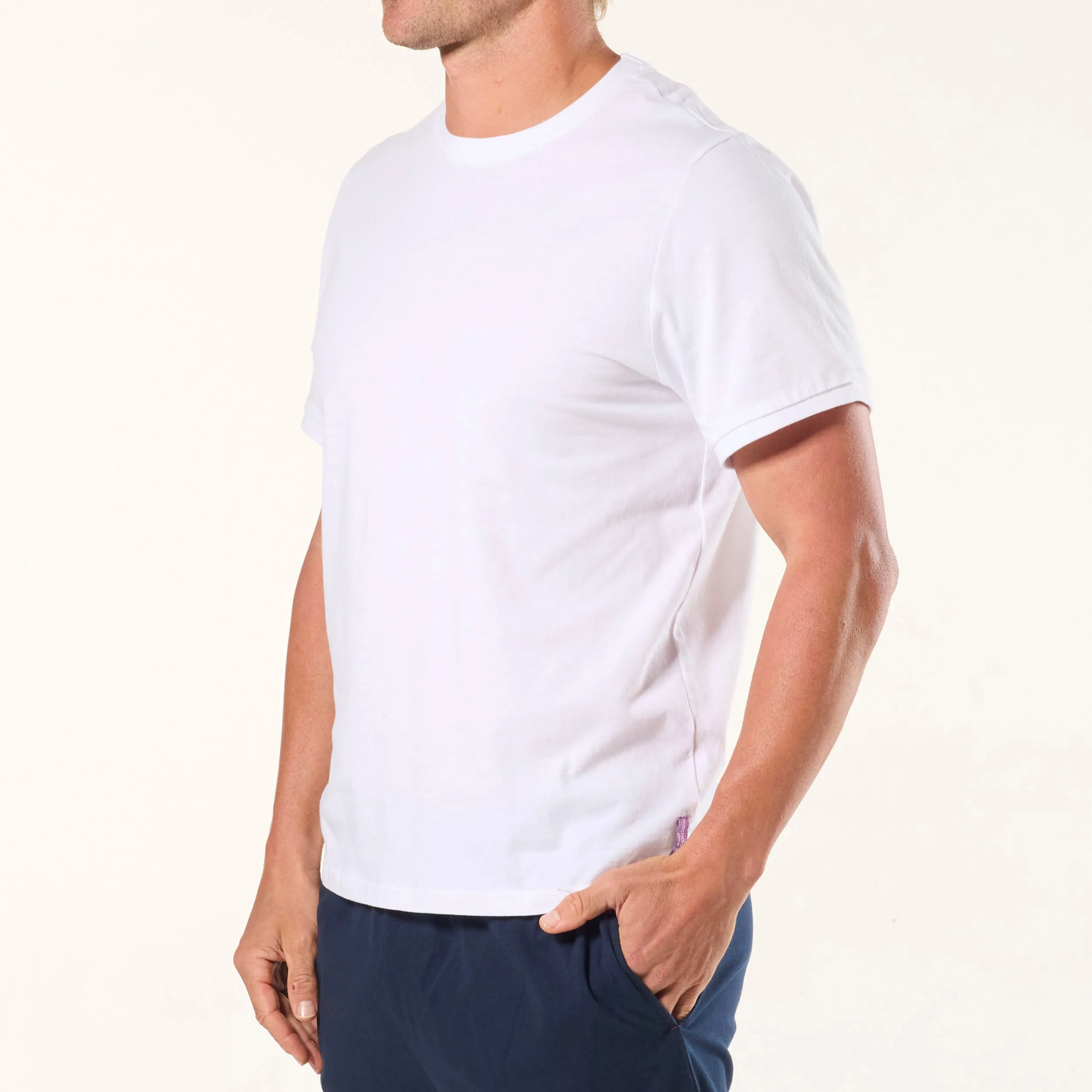 Men's Cotton Sleep Tee - White