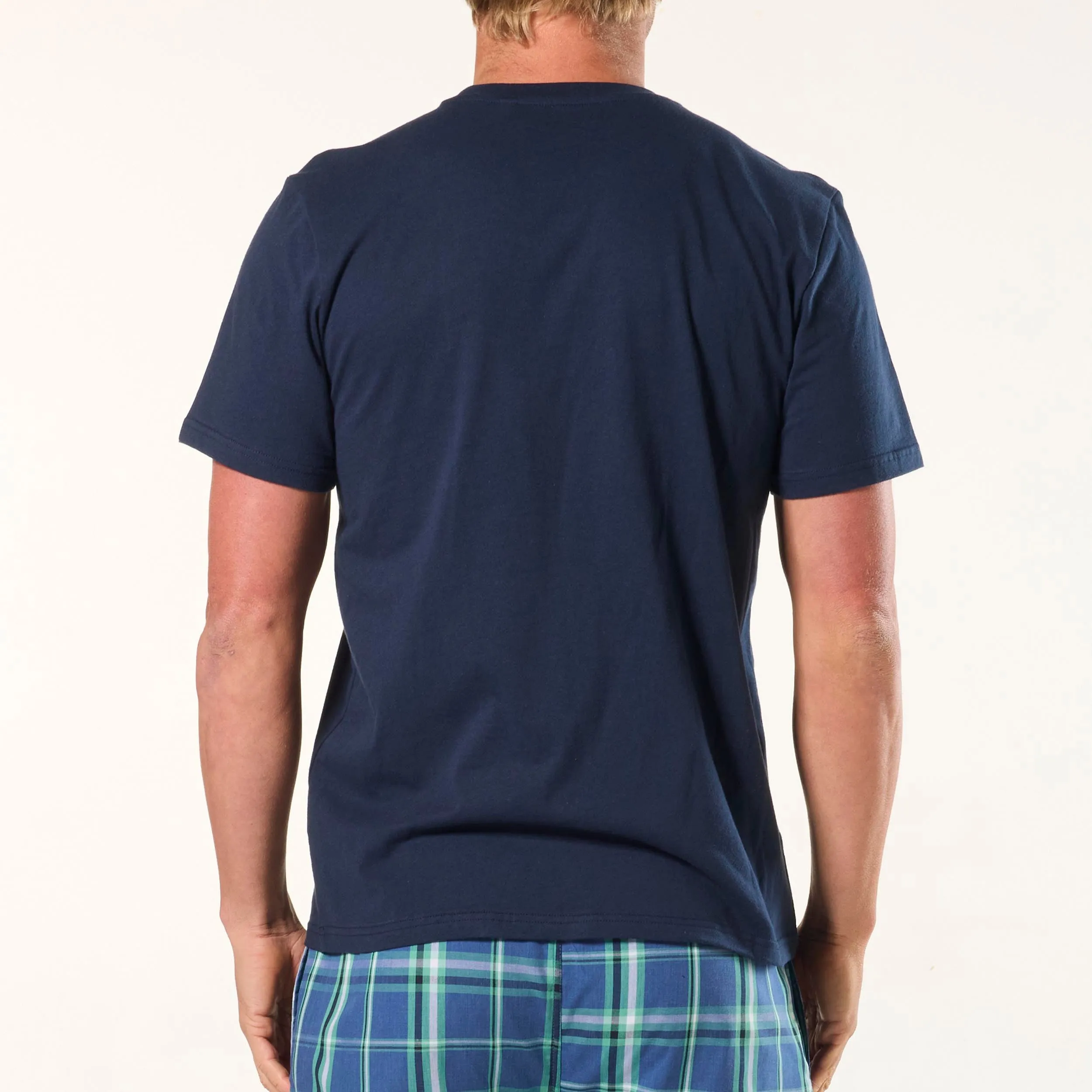 Men's Pocket Cotton Sleep Tee - Navy