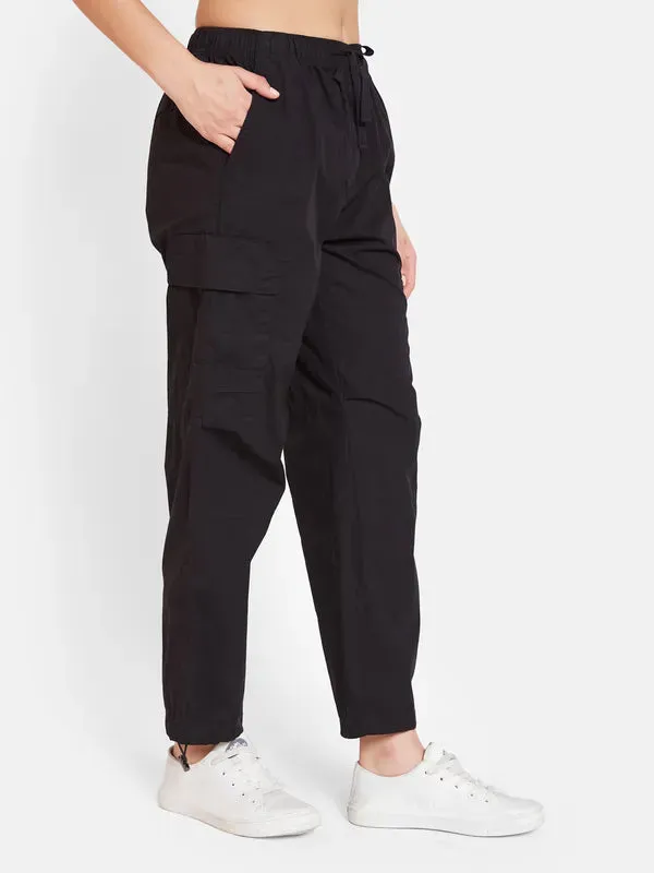 Mettle Women Regular Cotton Cargo Styled Joggers