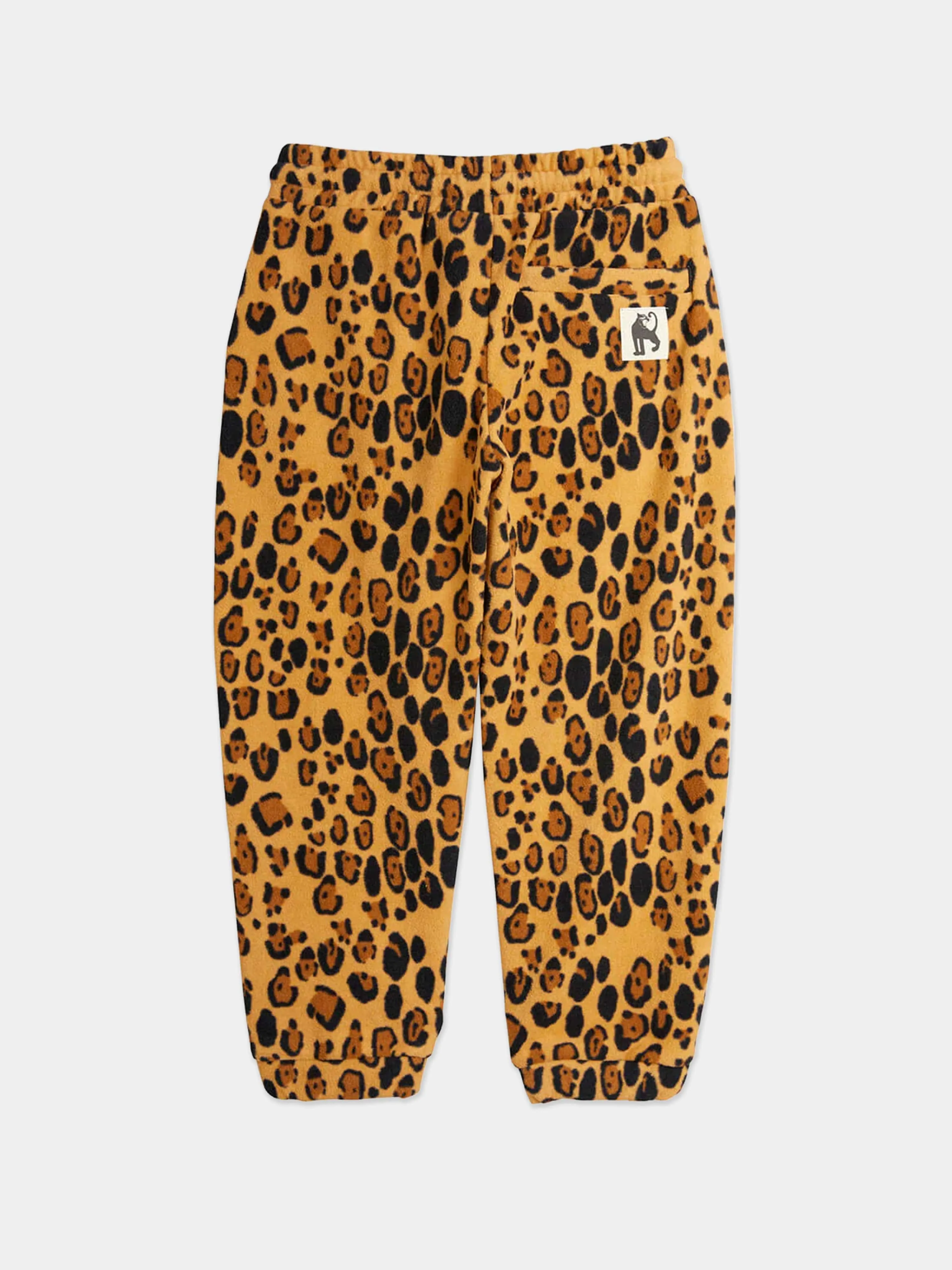 Mini Rodini Girls Leopard Joggers in Brown