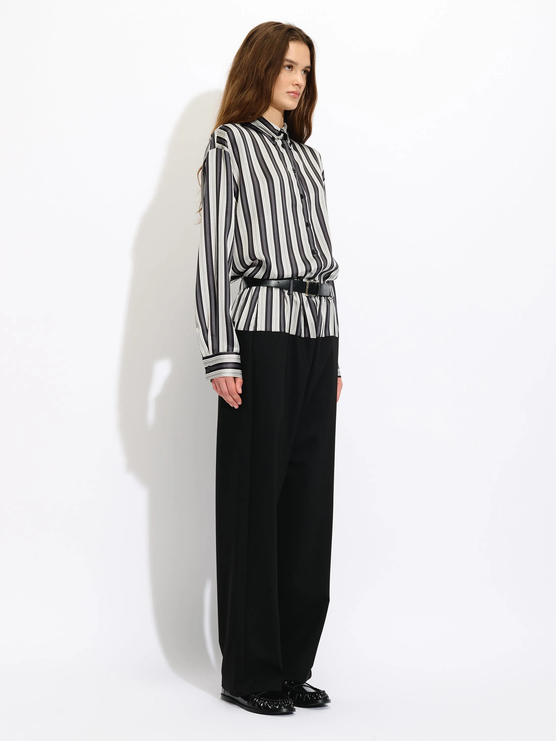 Mixed Fabric Trousers