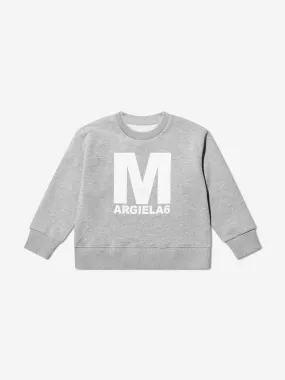 MM6 Maison Margiela Kids Logo Sweatshirt In Grey