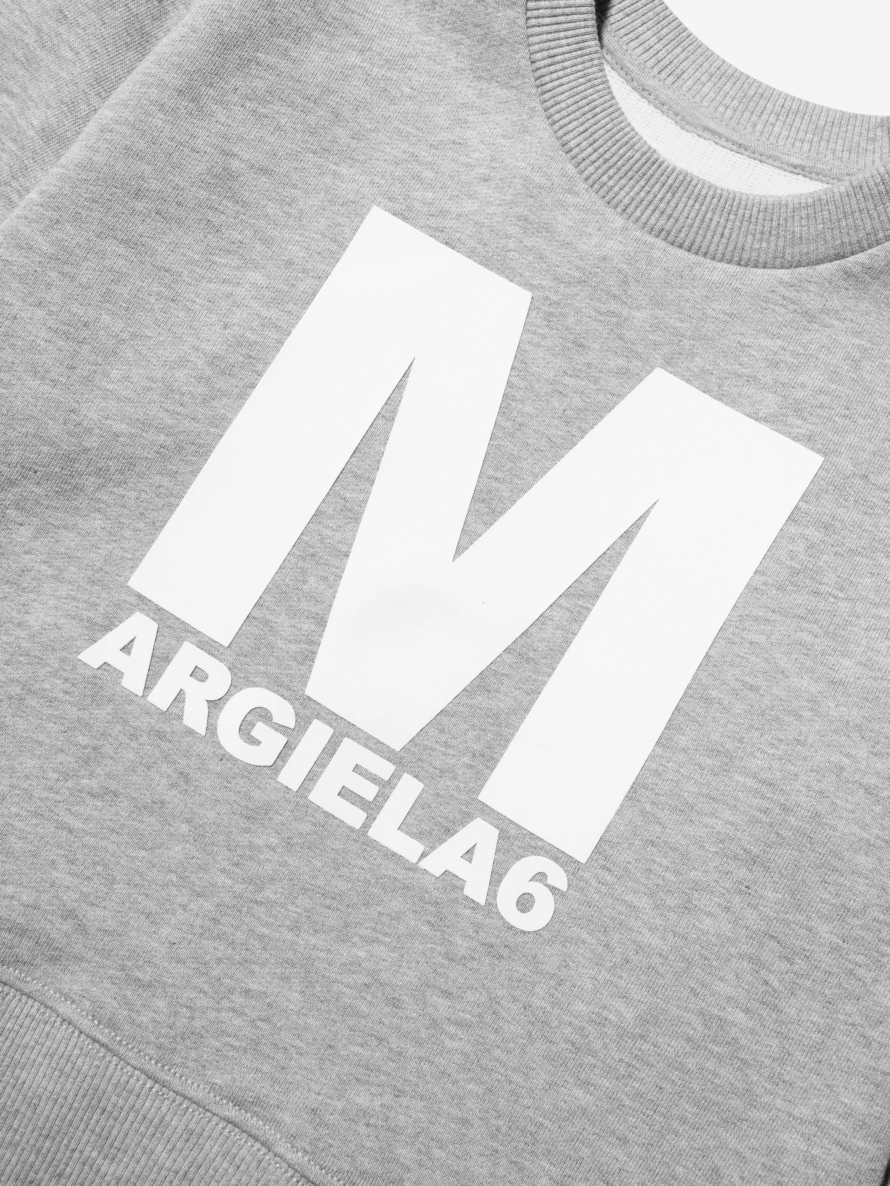 MM6 Maison Margiela Kids Logo Sweatshirt In Grey