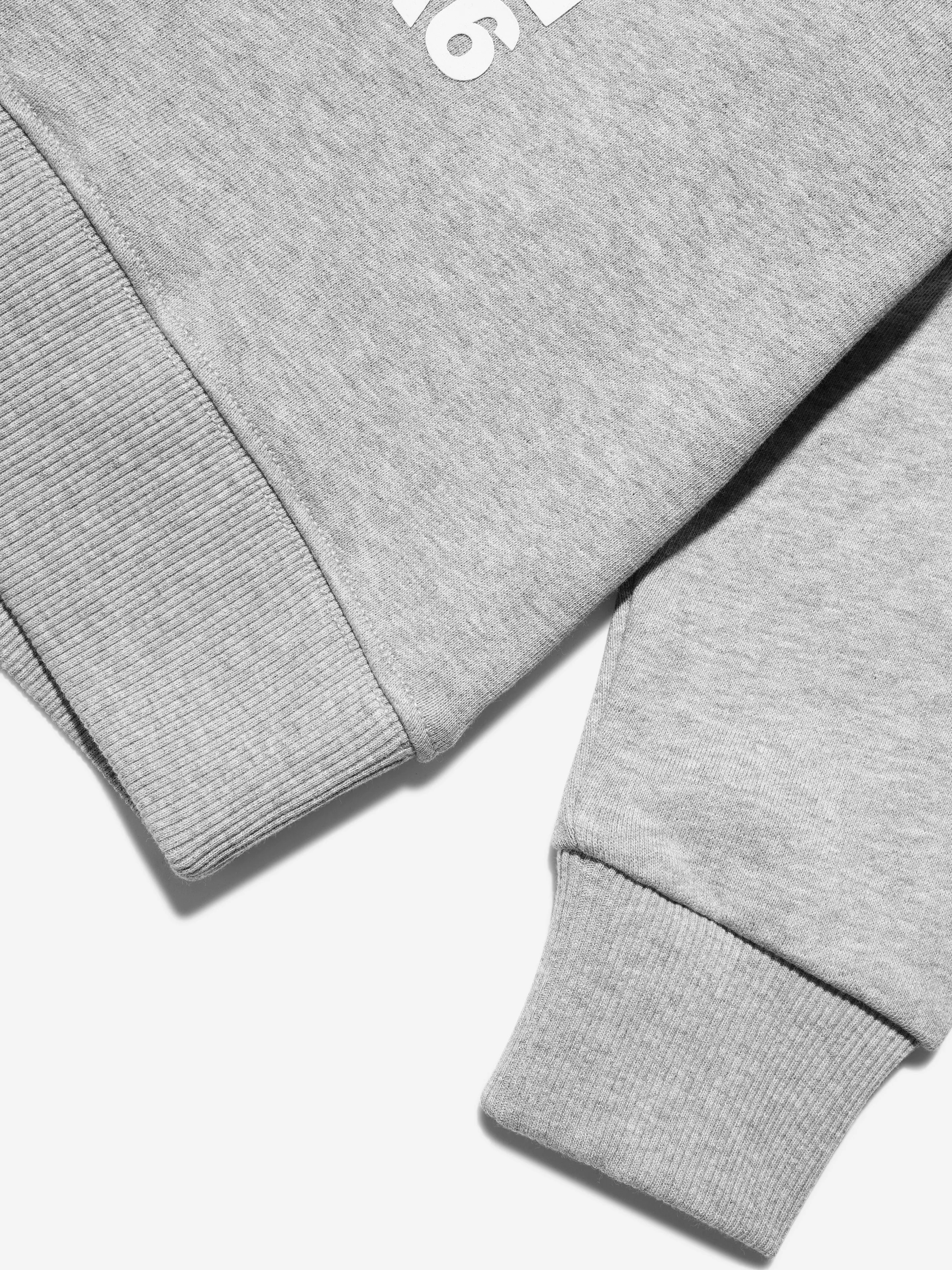 MM6 Maison Margiela Kids Logo Sweatshirt In Grey