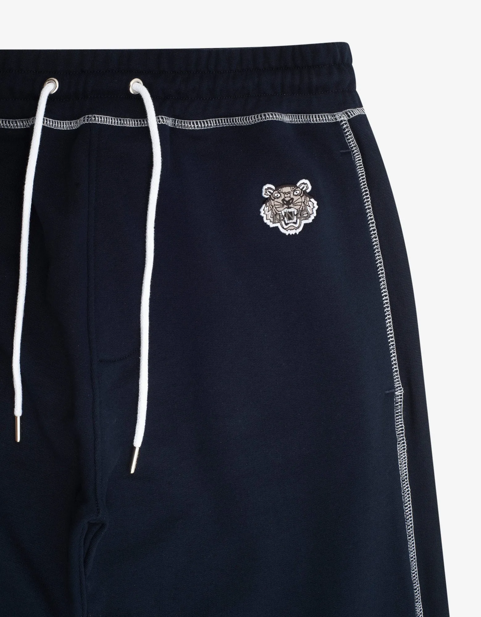 Navy Blue Tiger Crest Sweat Pants -