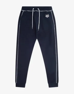 Navy Blue Tiger Crest Sweat Pants -