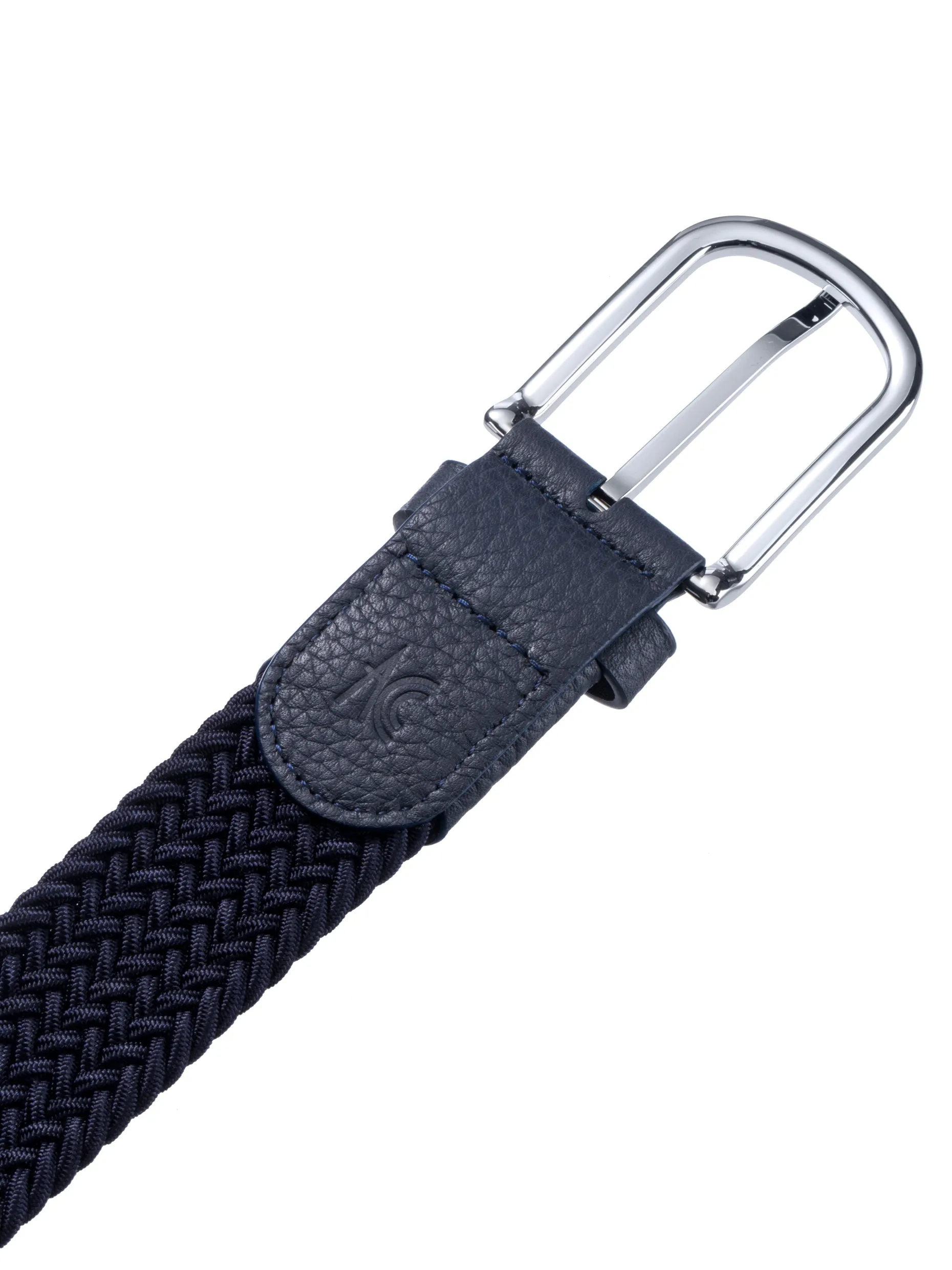 Navy Stretch Braided Belt