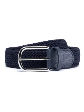 Navy Stretch Braided Belt