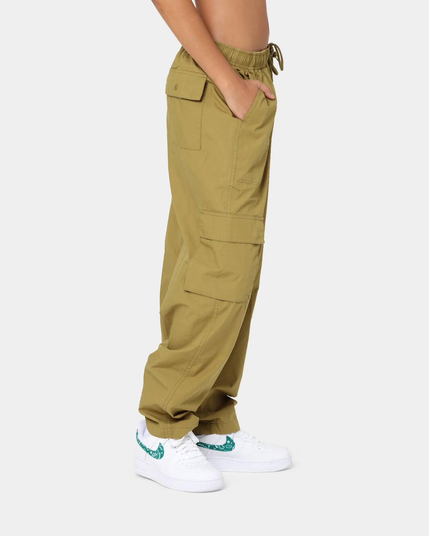 OBEY Women's Sunny Poplin Cargo Pants Olive Oil