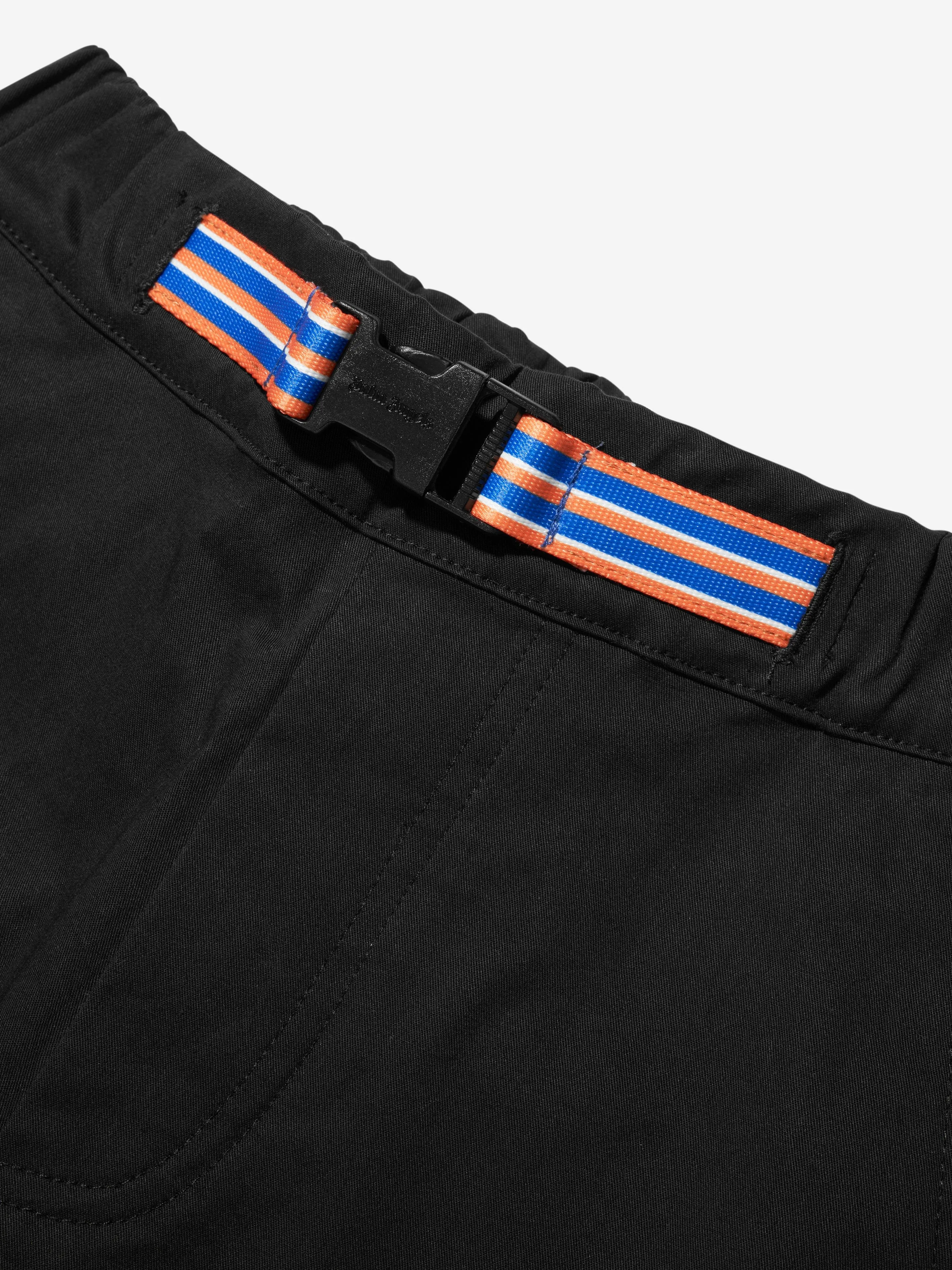 Palm Angels Boys Logo Belt Insert Trousers in Black