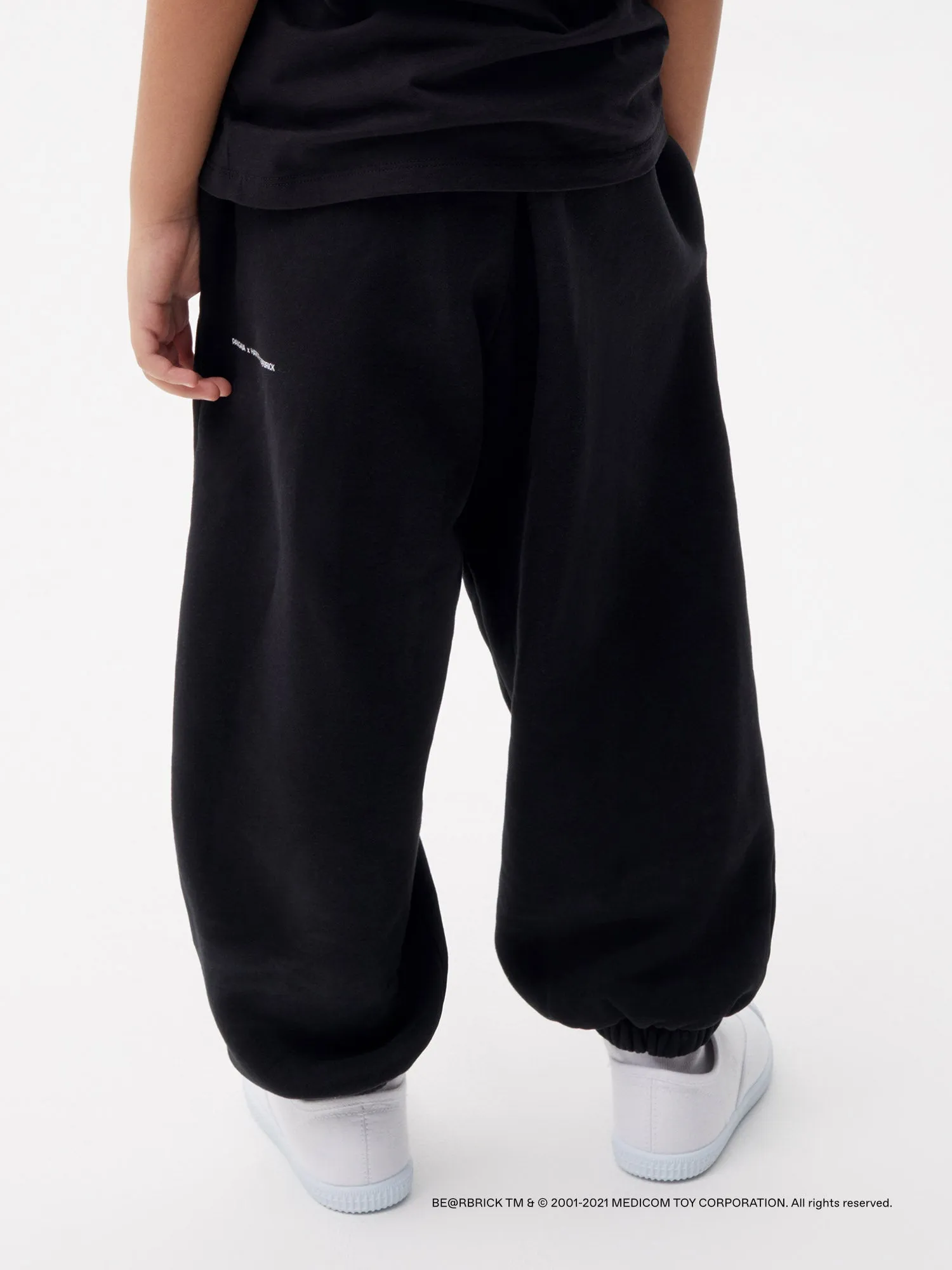 Pangaia x Haroshi BE@RBRICK™ Kids Track Pants—black