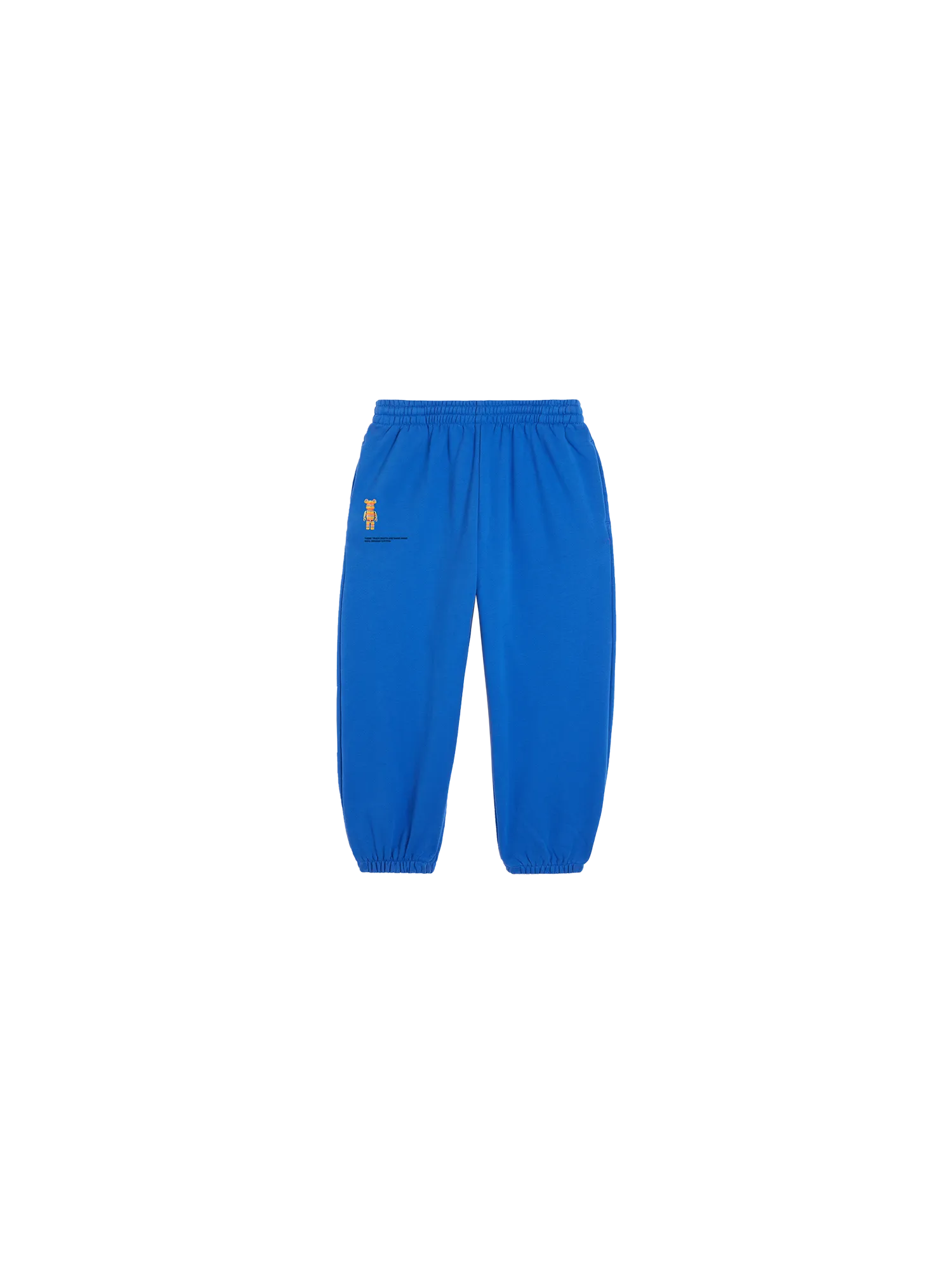 Pangaia x Haroshi BE@RBRICK™ Kids Track Pants—cobalt blue