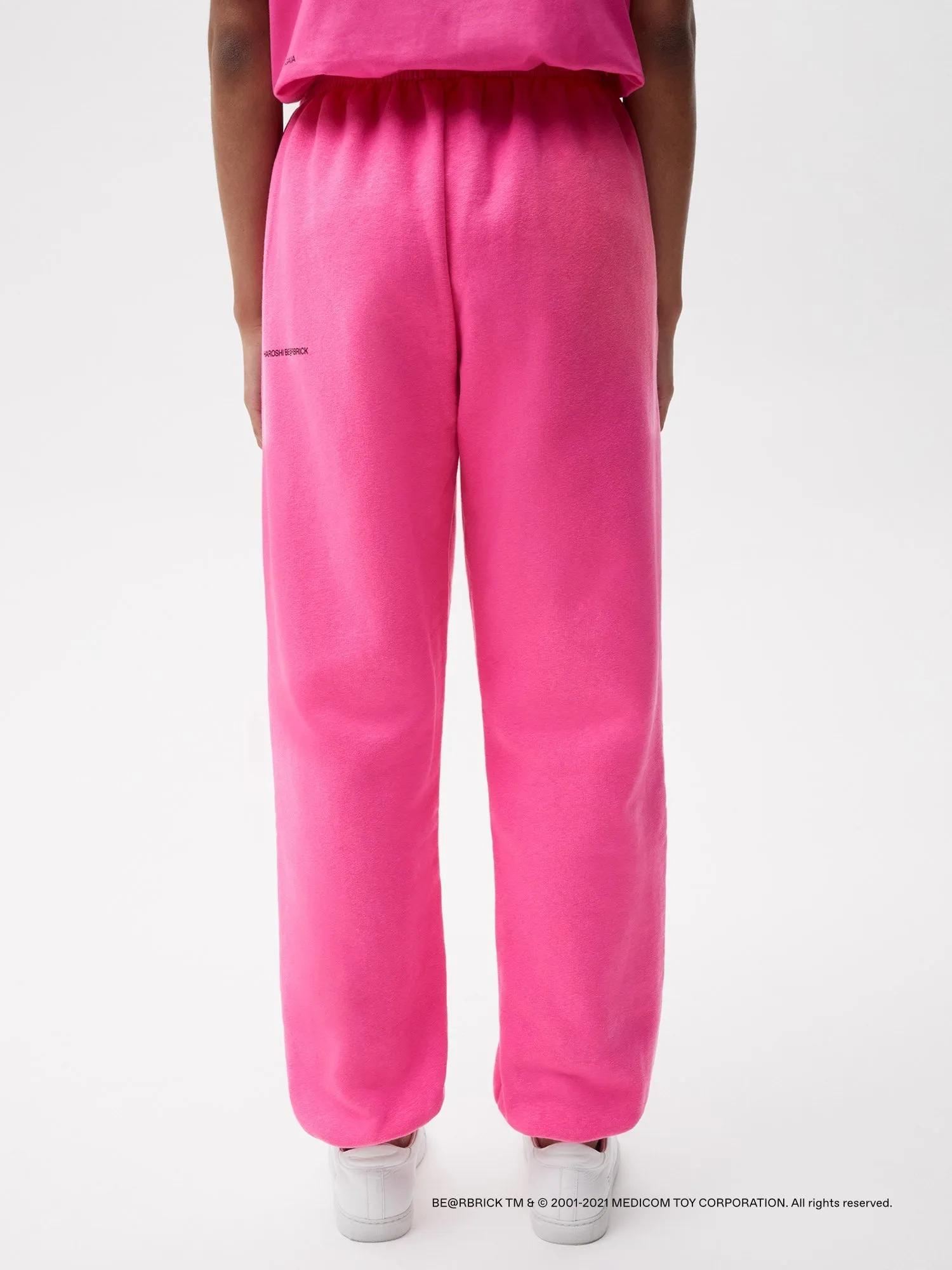 Pangaia x Haroshi BE@RBRICK™ Recycled Cotton Track Pants—flamingo pink