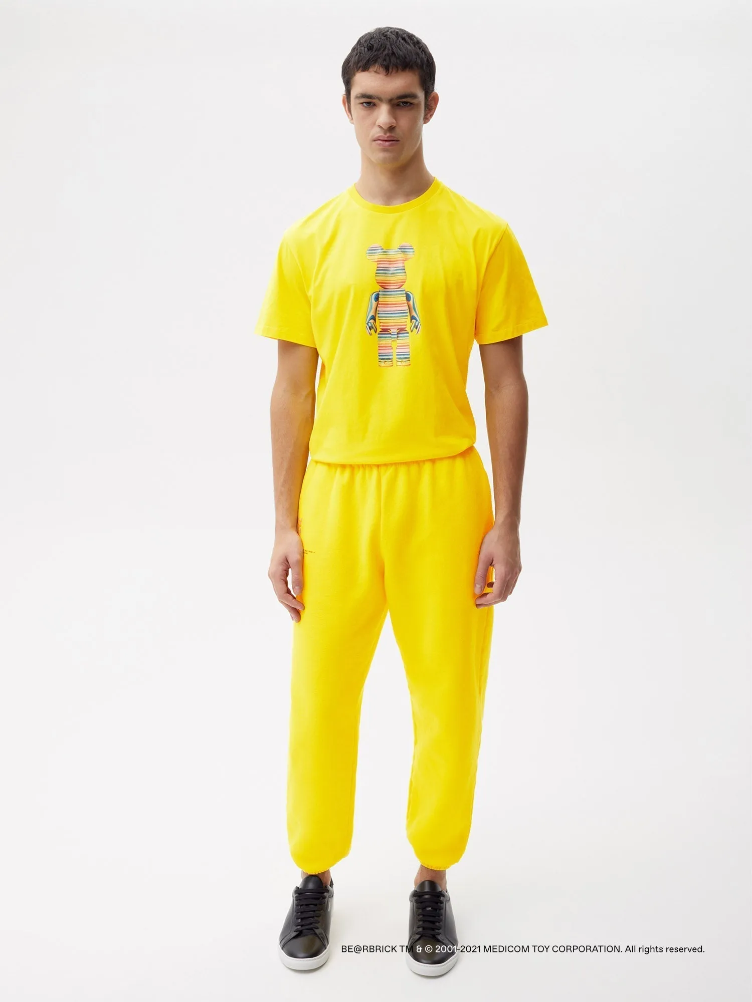 Pangaia x Haroshi BE@RBRICK™ Recycled Cotton Track Pants—saffron yellow