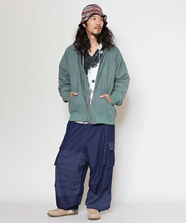 Patchwork Denim Cargo Pants