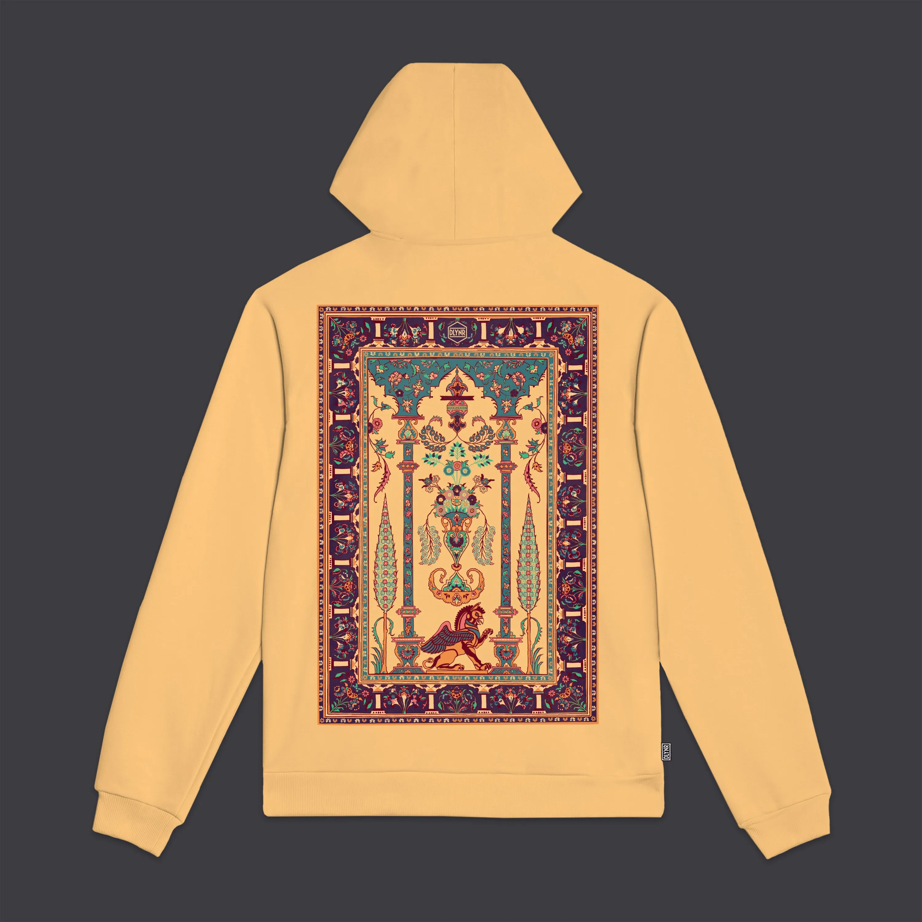 Persian Rug Hoodie Yellow