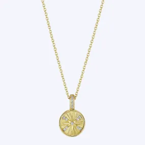 Petite Penny Starburst Medallion Necklace